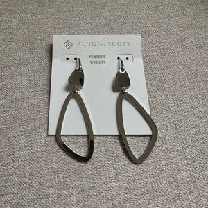 Kendra Scott Silver Feather Light Earrings